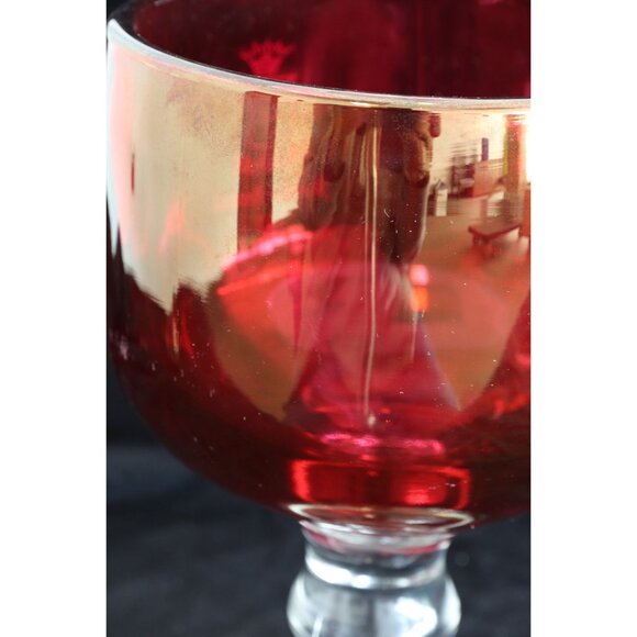 Vtg 1971 Spring Formal Rose Glass Goblet Clear Base Sigma Phi Epsilon SegEp - Picture 3 of 3